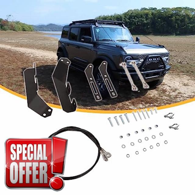 Broaddict Limb Risers Kit Fit for 2021-2023 Ford Bronco with Roof Rack