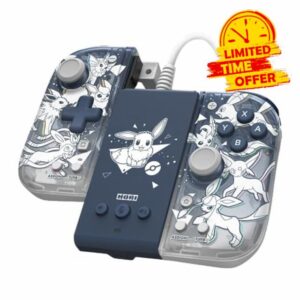 HORI Nintendo Switch Split Pad Compact Attachment Set (Eevee Evolutions) - Ergonomic Controller for Handheld Mode & Wired Controller - Officially Licensed by Nintendo & Pok&eacute;mon