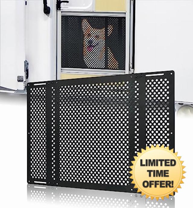 Aluminum Alloy RV Entry Screen Door Grille Adjusts from 22"- 31.5"