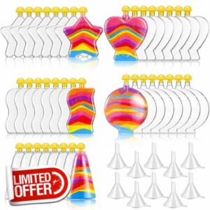 Liliful 40 Pcs Sand Art Bottles Sand Art Activity Kit Create Your Own Sand Art Crafts Kit