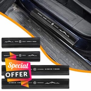HIBRONGO 4PCS Luminous Door Sill Protector Doorsill Entry Guards Cover for Ford Bronco 4 Door 2021 2022 2023 Accessories