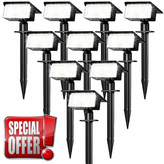 nipify [ 10 Pack Solar Spot Lights Outdoor