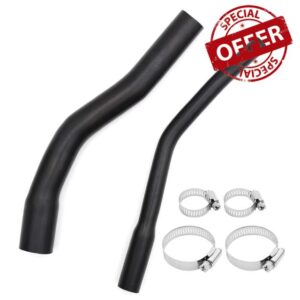 52100131AD 52100132AB Fuel Fill Vent Hoses with 4 Clamps Fuel Filler Hose Replacement for Jeep Cherokee XJ 1997 1998 1999 2000 2001