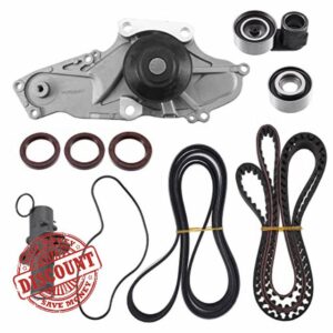 X AUTOHAUX 1 Set Engine Timing Belt Water Pump for Honda Accord 14400-RCA-A01