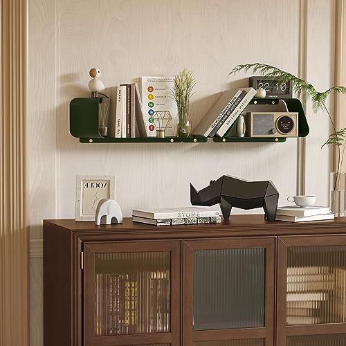 Set of 3 Wall Mounted Metal Shelves with Unique Design for Wall Storage