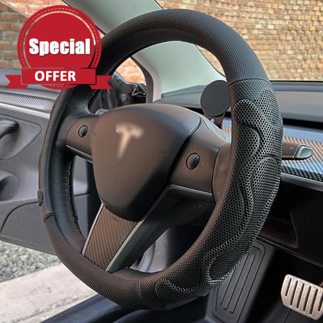 PINCTROT Comfy Grip Steering Wheel Cover for Tesla Model Y and Model 3