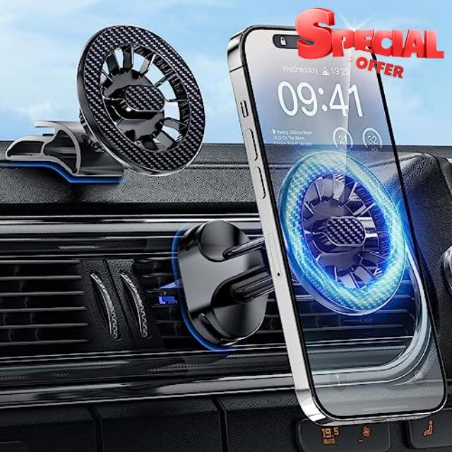 APQZHO Magnetic Phone Holder for Car - Strongest Magnet MagSafe Car Mount