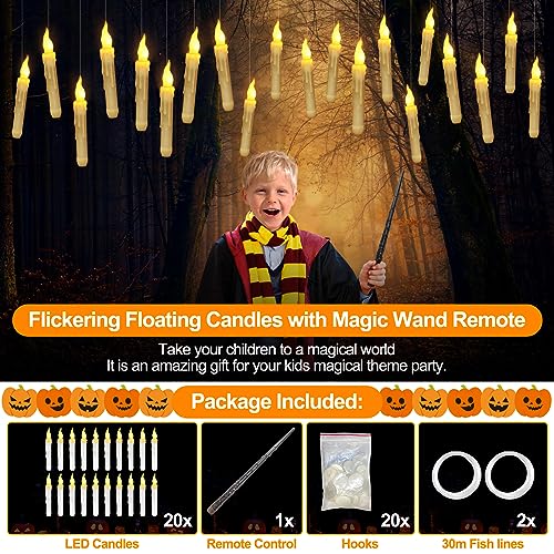 Hanging Floating Candles for Harry potter Witch Wizard Christmas Decor Indoor Room Classroom Birthday Party Home Décor