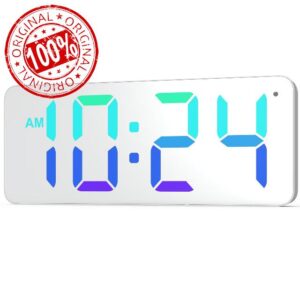 XUANZIT Wall Clock - LED Digital Wall Clock with Dynamic RGB Display