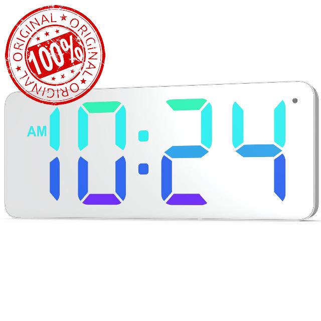 XUANZIT Wall Clock - LED Digital Wall Clock with Dynamic RGB Display