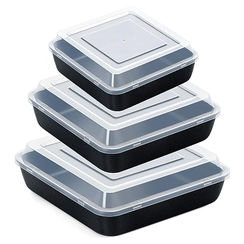 Non-stick Square Baking Brownie Pans Bakeware Set of 3