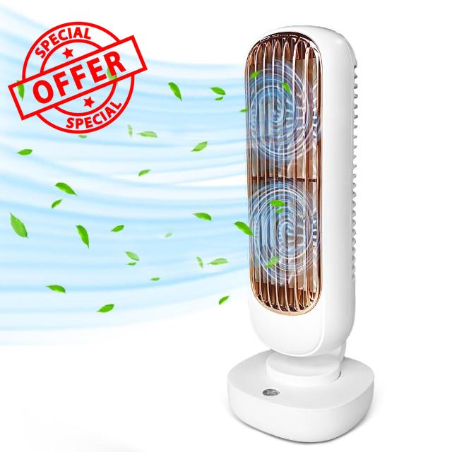 Tower Fan For Bedroom Living Room Home Office Table Battery Operated Rechargeable Small Desk Fans