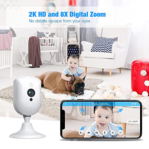 2K Pet /Dog/Puppy Camera with 24/7 HD Live Video