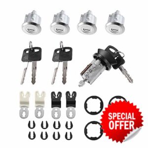 X AUTOHAUX Ignition Switch 4 Door Lock Cylinder for Ford E Van NO.XL2Z7821990AC