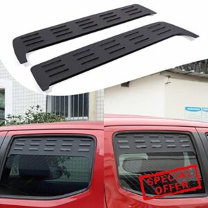Lcojicep Car Rear Side Window Louvers Exterior Accessories Compatible with Tacoma 2016-2022 ， Air Vent Scoop Shades Cover，Window Vents Screens Cover