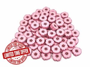 Meeple Source Wingspan: Oceania Nectar Upgrade Tokens Pink Flowers (69 Pieces)&hellip;