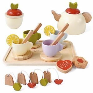 Pillowhale Wooden Wooden Tea Set