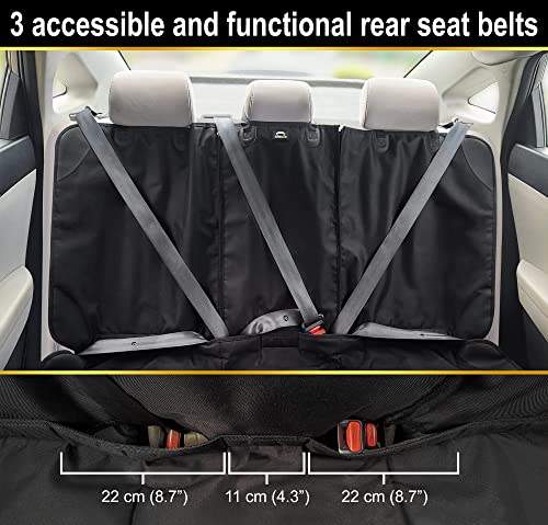 Covers Fabric and Leather Seats| 4Pockets Non-Slip Thick Padding