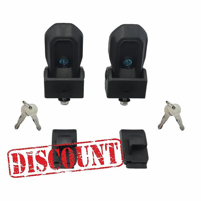 DOPPAPS Black Hood Latches Catch Kit with Keys Compatible with Jeep Wrangler JL Gladiator JT 2018 2019 2020 2021 2022