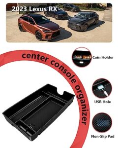 Armrest Storage Box Tray with Coin Holder for RX350/RX350h/RX500h