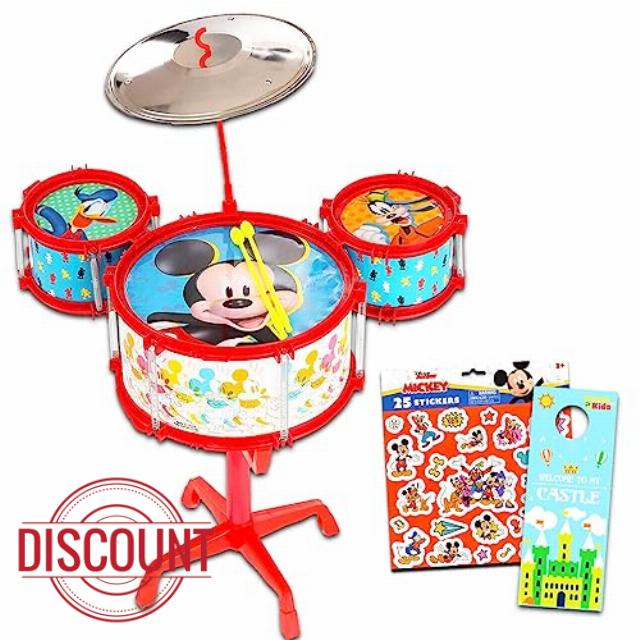 Mickey Mouse Drum Set for Kids - Bundle with Mickey Drum Music Set