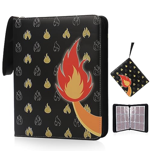 Trading Card Binder 9-Pocket Card Collection Album Card Holder Binder with 50 Removable Card Sleeves for Boys and Girls Organized