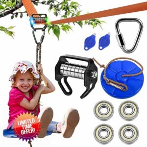 Slackline Pulley - Zipline for Backyard Kids and Adults