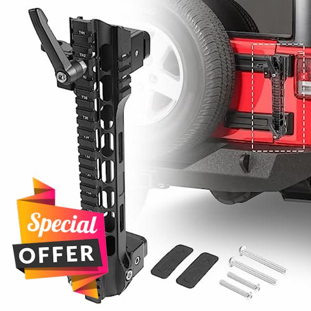 AUTOBABA Flag Mount Antenna Bracket Flagpole Holder Bracket Compatible with Jeep Wrangler JK JKU JL JLU