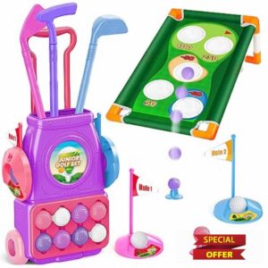 TOY Life Kids Golf Clubs Set with Golf Toss Game for Kids