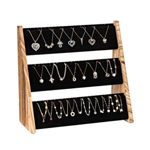 3 Tier Necklace Organizer Jewelry Organizer Stand with Velvet