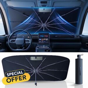 DesertWest Car Windshield Sun Shade Umbrella
