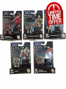 Mega Construx Halo Heroes Series 18 Complete Set of 5 Buildable Action Figures from DKW59-963H Release