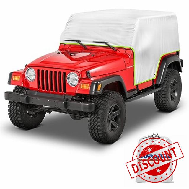 SUPAREE Car Cover for Jeep Wrangler TJ and YJ Accessories 1992-2006