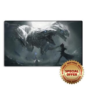 New Mlikemat Playmat Blue-Eyes Ultimate Dragon TCG CCG Trading Card Game Mat No Zones + Free Bag (ZD014-649-K-No Zones)