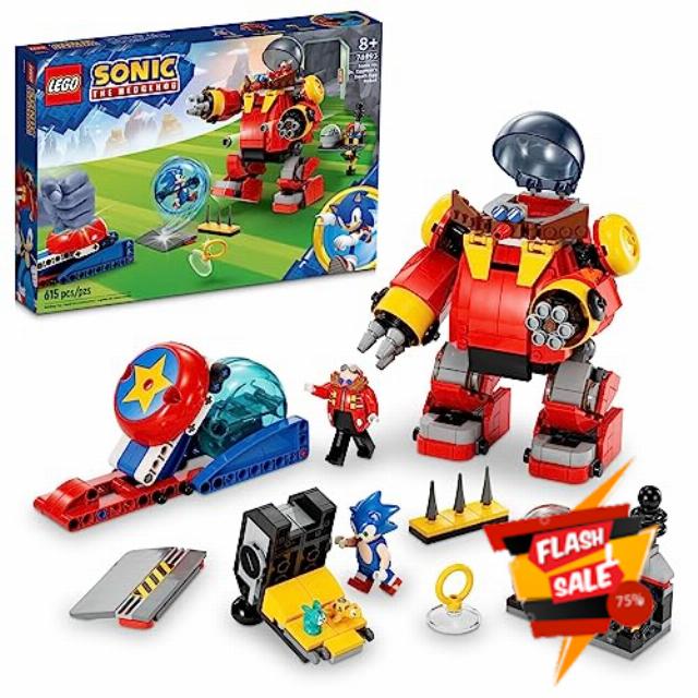 LEGO Sonic The Hedgehog Sonic vs. Dr. Eggman’s Death Egg Robot 76993 Building Toy for Sonic Fans and 8 Year Old Gamers