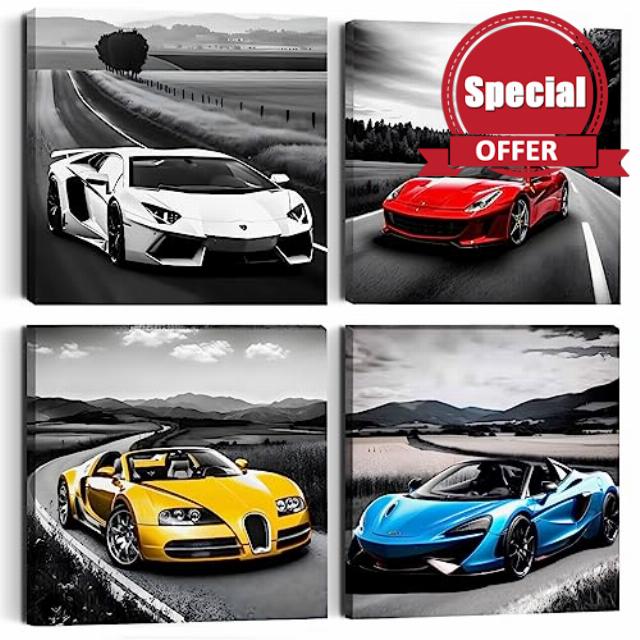 TBT TBT0314-Canvas4PC-SportsCar1