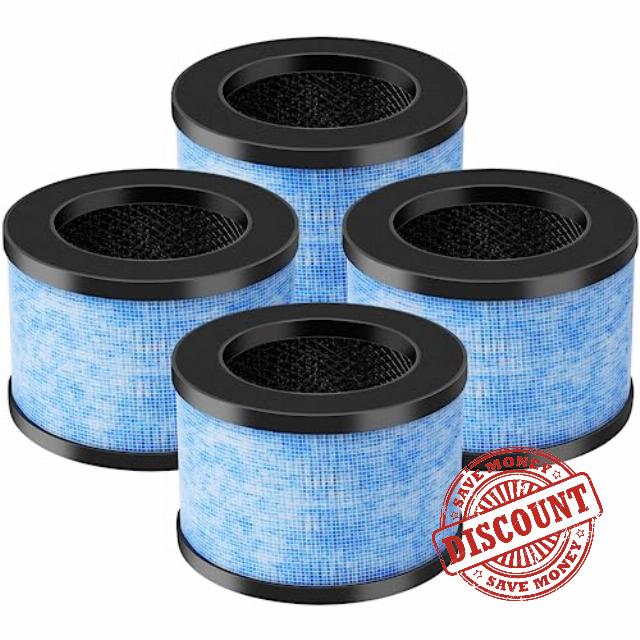 LUYWOFN 4-Pack MK01 & MK06 H13 True HEPA Replacement Filter for AROEVE MK01 MK06