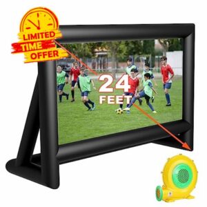 PPXIA Inflatable Movie Screen Outdoor Projector Screen 24 Ft