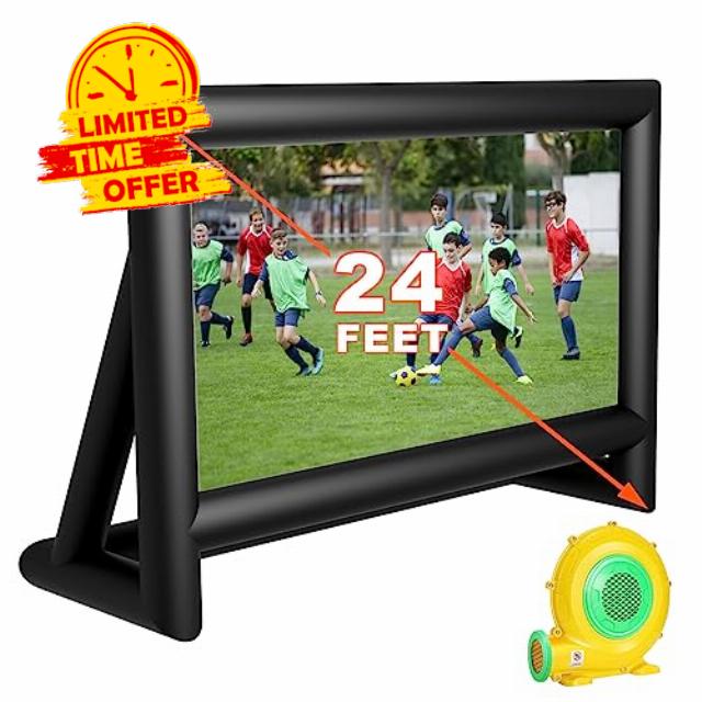 PPXIA Inflatable Movie Screen Outdoor Projector Screen 24 Ft