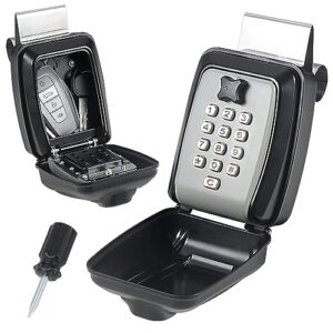 Black Portable Car Key Lock Box with Pouch