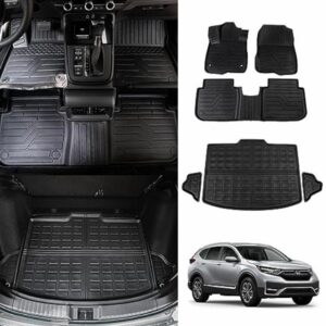 Thinzyou Fit 2023 2024 Honda CRV Floor Mats Trunk Mat Cargo Liner TPE All Weather Cargo Mat 2023 Fuel CRV Accessories (Lower Deck