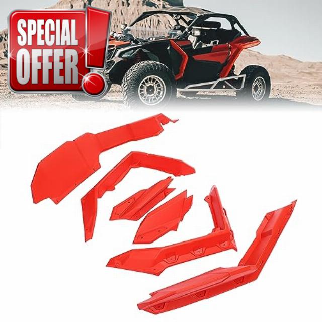 kemimoto X3 Fender Extended Flares Front & Rear Mud Guards Compatible with 2017 2018 2019 2020 2021 2022 2023 Can Am Maverick X3 & X3 Max RS Turbo R RR OEM Replacement #715002973