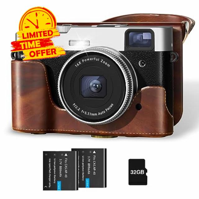 Upgraded 4K Digital Camera with Camera Case