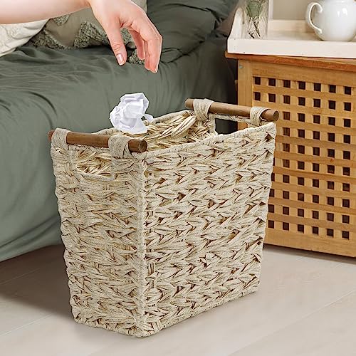 Rectangular Storage Basket Garbage Container Bin for Bathroom