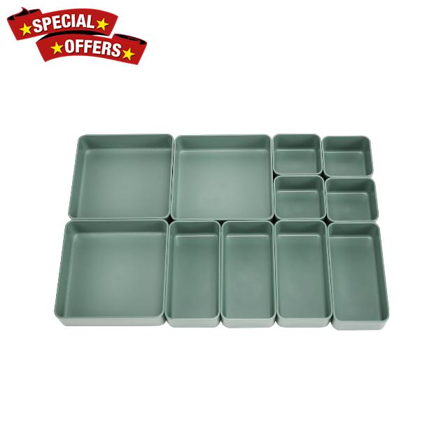 CHANCETSUI 11-Piece Stackable Drawer Organizer Set