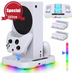 Cooling Fan Stand & RGB Light Strip for Xbox Series S
