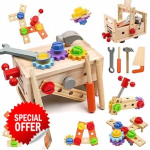 Montessori Wooden Toy Tool Box Toy from 3 Years