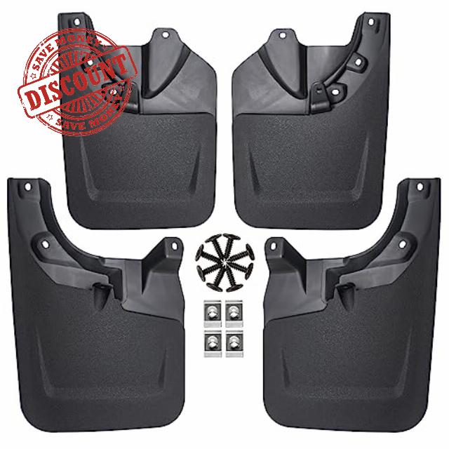 Mud Flaps Mud Splash Guard Mudguards for 2023 Toyota Tacoma Front & Rear with OEM Fender Flares Only Front LH RH & Rear LH RH 4PCS