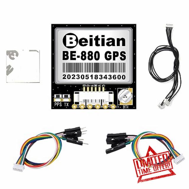 Geekstory BE-880 GPS Receiver Module with Flash HMC5883L Compass 10th Chip GPS Antenna TTL Level 38400bps for Arduino Aircraft Pixhawk APM Flight Controller
