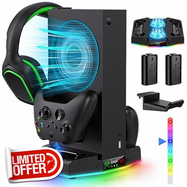 Cooling Stand & Charging Station for Xbox Series S with RGB Light Strip